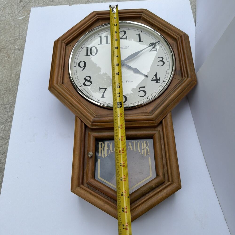 Sterling & Noble Clock Co Regulator Westminster Quartz Working Vintage Clock - Picture 5 of 5